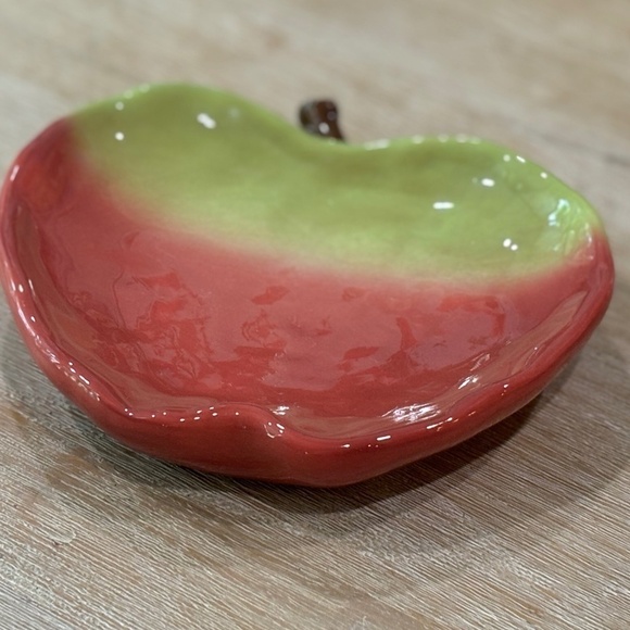 Vintage Y2K Russ Berrie Handpainted Fall Apple Trinket Tray - Picture 3 of 6